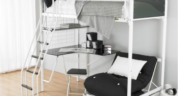 modern loft bed with desk white with sofa bed