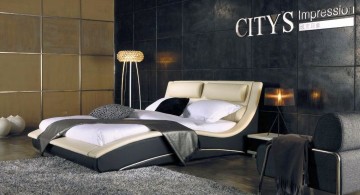 modern masculine curved bed designs