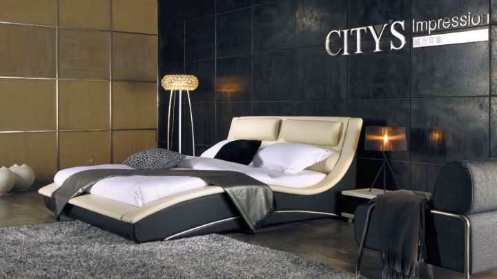 modern masculine curved bed designs
