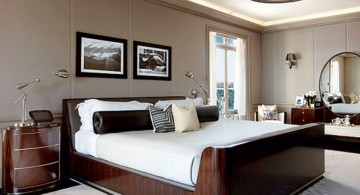 modern mens bedroom with unique bed