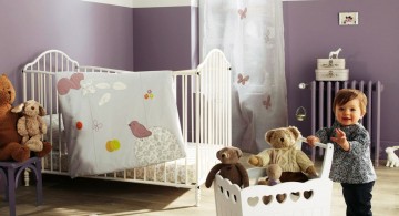 modern nursery room design ideas in purple