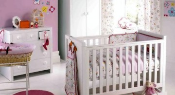 modern nursery room design ideas with white furnitures