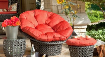 modern papasan chair for outdoor living room