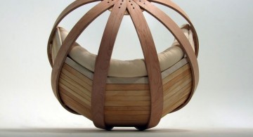modern papasan chair made from bamboo