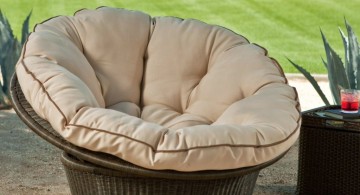 modern papasan chair made from rattan for outdoor