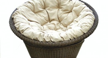 modern papasan chair with plush cushion