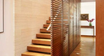 modern wooden stairs