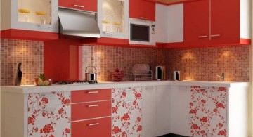 modular kitchen designs in orange with some design
