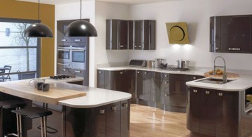 modular kitchen designs with unique cabinet doors