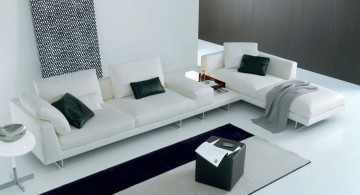 modular sofas in monochrome