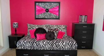 more adult style pink and black bedroom decor