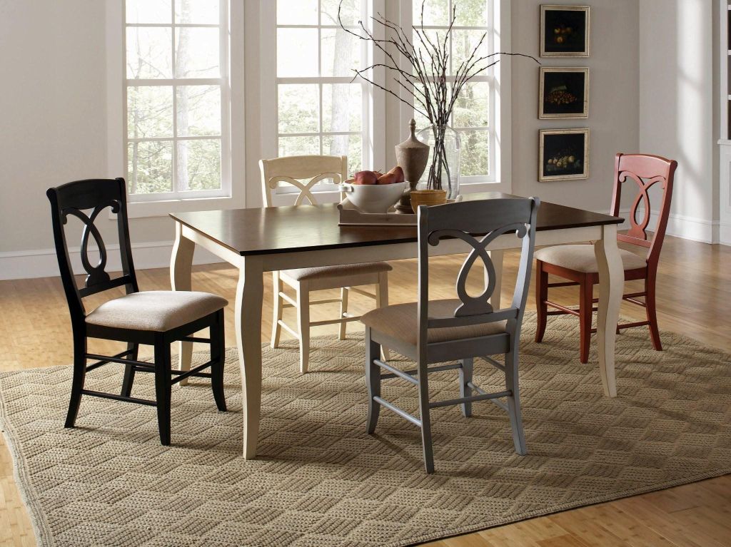 Dining Room Set With Multi Colored Chairs