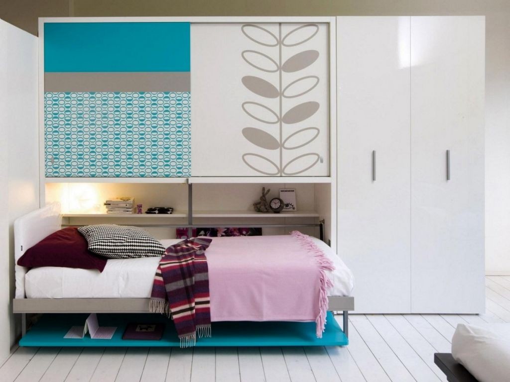 murphy bed design ideas for small rooms with white storage