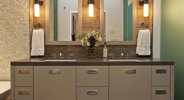 natural themed master bathroom lighting ideas