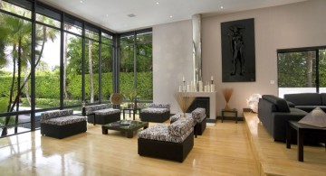 nature themed japanese inspired living room