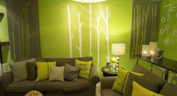 nature themed lime green accent walls