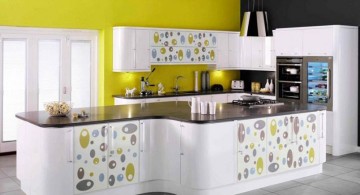 new modular kitchen designs in yellow and white