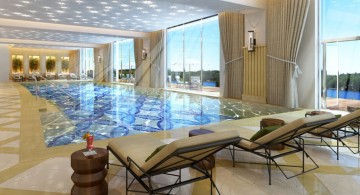 nice outlooking apartment indoor swimming pool designs