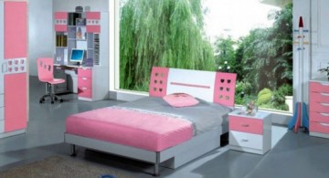 nice rooms for girls in grey and pink