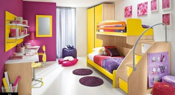 nice rooms for girls with colorful bunk bed