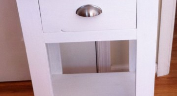 one drawer and a bottom shelf modern nightstands white