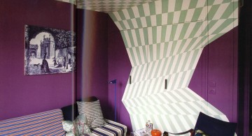 optical illusion cool painting ideas for bedrooms