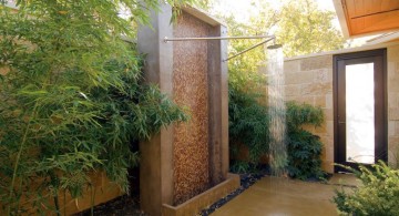 outdoor bamboo themed bathroom