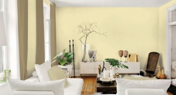 pastel-colored room designs with cream wall and white furnitures