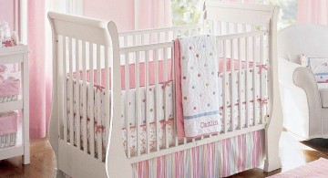 pink baby room ideas with soft pink wall