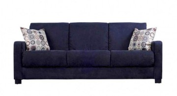 plush small sofa beds for small rooms in blue