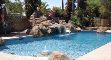 pool shapes and designs with waterfall