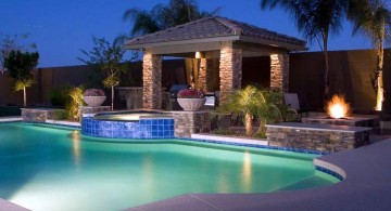 pool with spa designs with mini bar attached