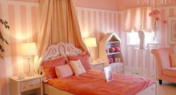 pretty girl bedrooms in soft pink and orange