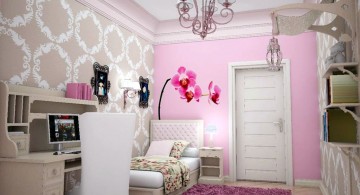 pretty girl bedrooms with chandelier