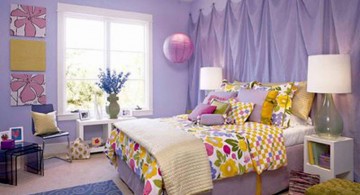 pretty girl bedrooms with purple curtain walls