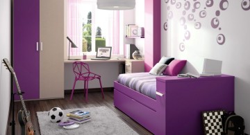 purple psychedelic cool painting ideas for bedrooms