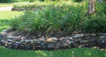 raised stones for flower beds