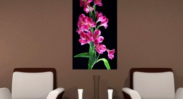 realism painting pink and black wall decor