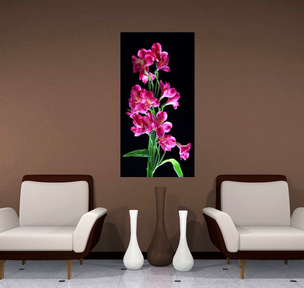 realism painting pink and black wall decor