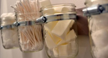 repurpose old jam jars make up storage cabinet ideas
