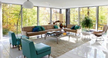 retro living room ideas outlooking the garden