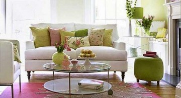 retro living room ideas with white sofas