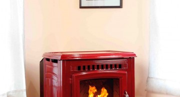 retro looking freestanding fireplaces designs