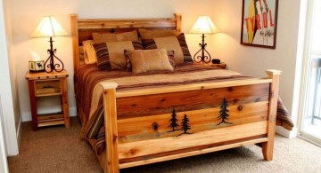 rustic bed plans for guest room