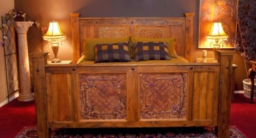 rustic bed plans with tudor element