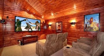 rustic entertainment room