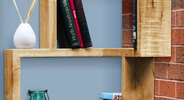 rustic framed corner shelf designs