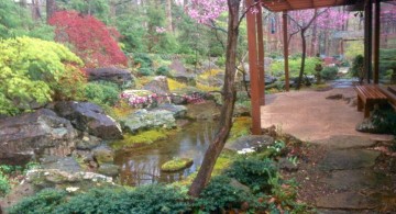 rustic japanese style backyard