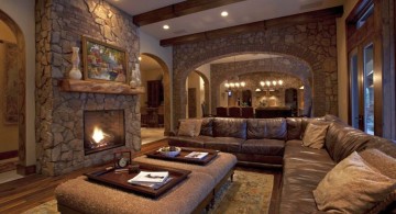 rustic living room ideas for basement living room