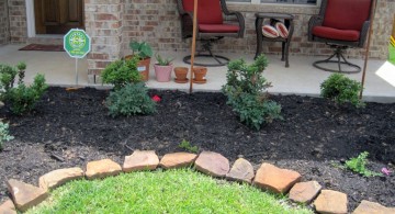 rustic stones for flower beds